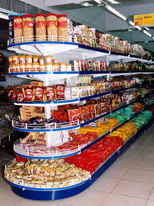 Gandola rack with half round front